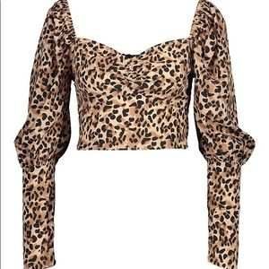 Leopard crop top